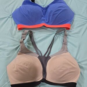 Victoria's Secret Blue and Beige Sports Bras